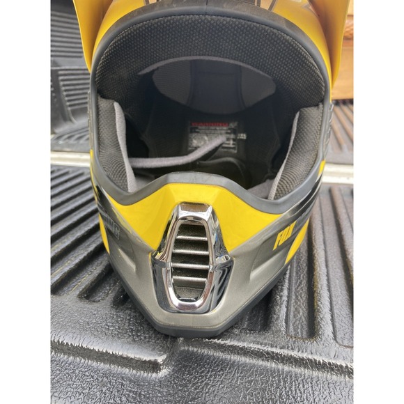 Vintage Fox Racing Helmet, XXL 63-64cm, Yellow, Black, White Dirt Bike Gear - Picture 3 of 16